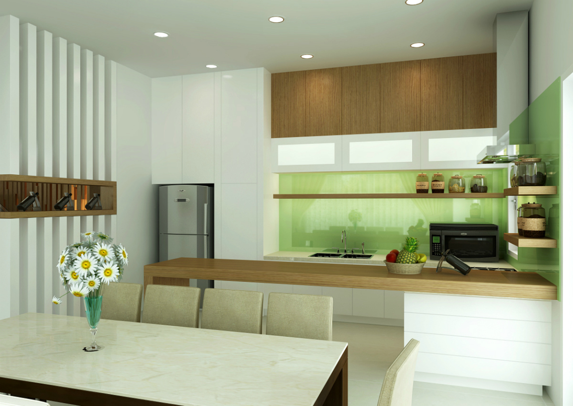 trang trí tường phòng bếp