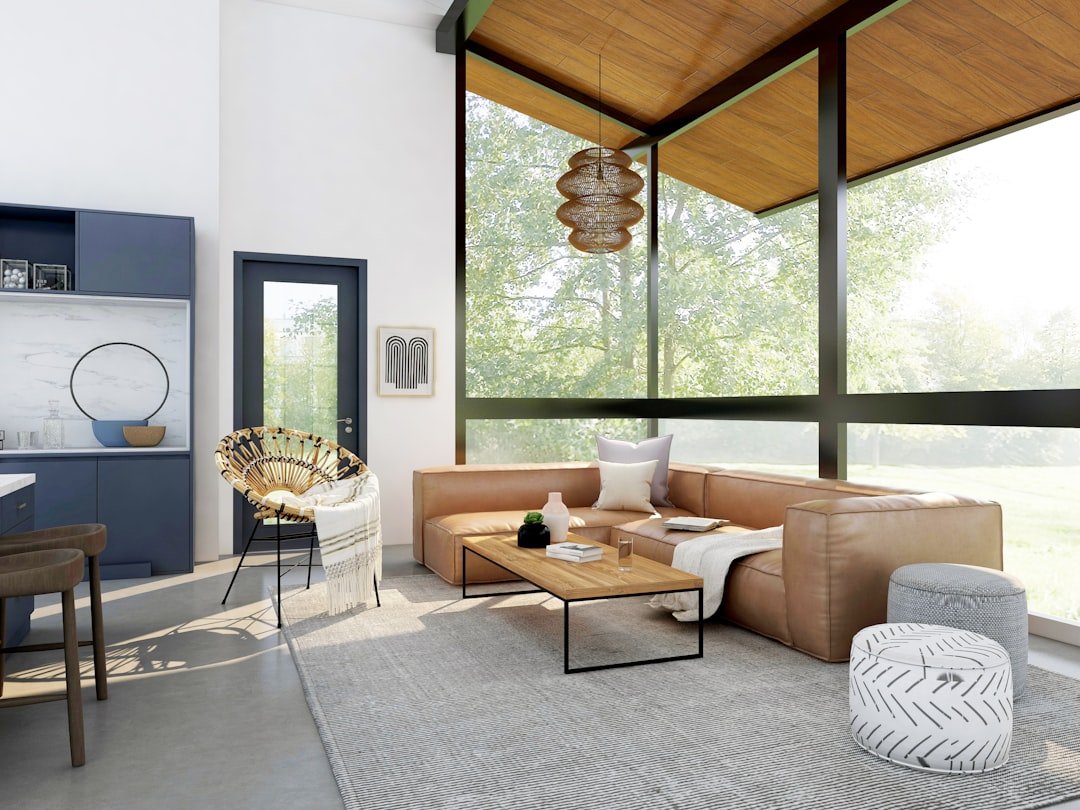Không gian mở nhiều cửa kính cần lớp ngăn chia nhẹ