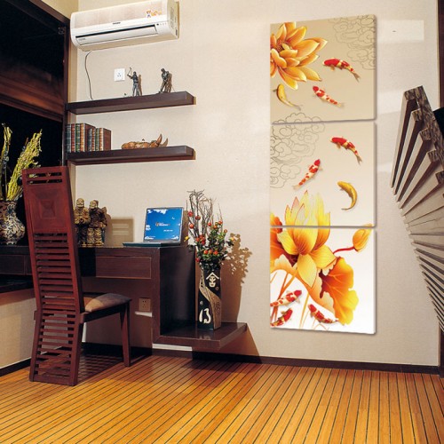 NHỮNG MÓN QUÀ ĐỘC BIẾU SẾP TRONG DỊP TRỌNG ĐẠI 8 Khung tranh cá vàng trang trí cho không gian nhà sếp